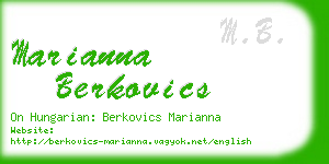 marianna berkovics business card